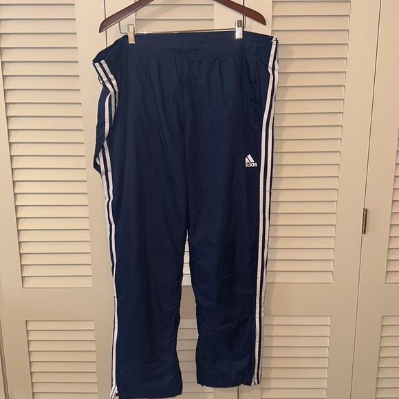 Men’s 2XL Navy with white stripes adidas running pants - Picture 1 of 14